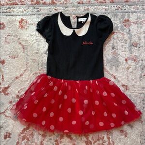 Gap Kids Disney Minnie Mouse Black and Red Polka Dot Knit top dress